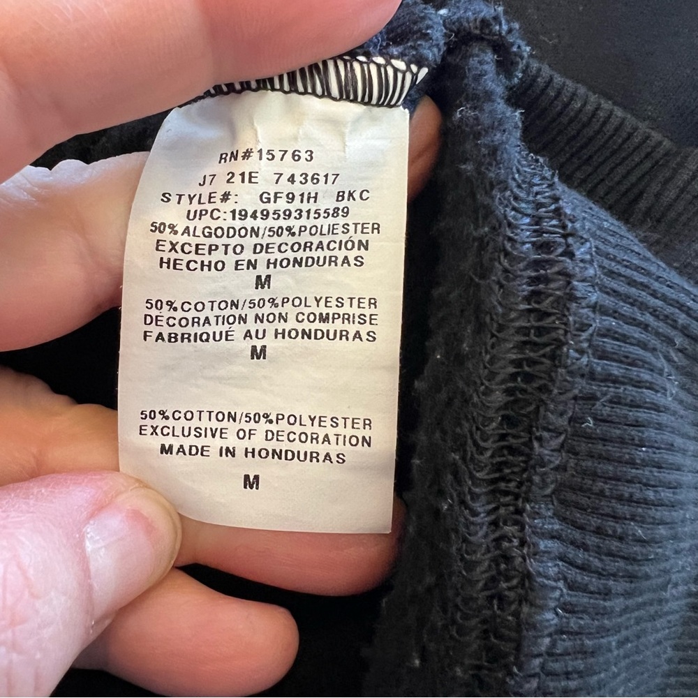 Champion Black Full Zip Hooded Powerblend Fleece Hoodie Jacket Men’s Size Medium - Picture 5 of 5